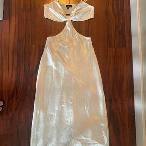 Ivory/Champagne Lulu’s Satin Dress
